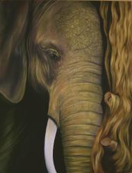 Elephant au pastel 50*70cm